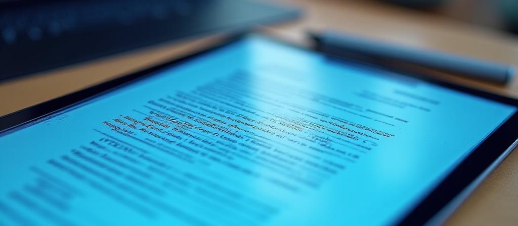 Close-up of a digital contract on a tablet with a stylus, representing modern legal clarity